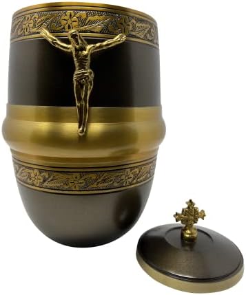 Angentygie pogrebne kremiranje katoličke urne za ljudski pepeo sa ljepotom i Isusovim Kristom figure, velike