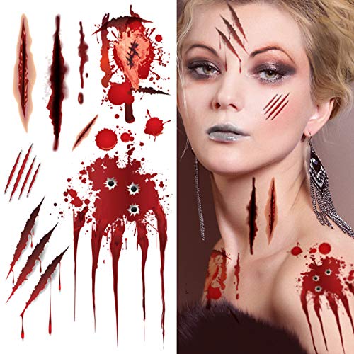 Supperb® Privremene tetovaže - krvarenje rane, ožiljak Halloween Halloween tetovaže