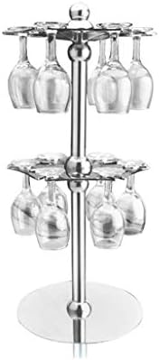 Xjjzs dvostruko viseći držač za držač od nehrđajućeg čelika nosač čaša za vinski čaša modni