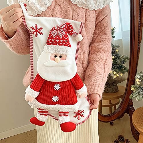 Yiisu vuekob modni božićni čarape poklon torba Božićni uzorak Božićna dekoracija