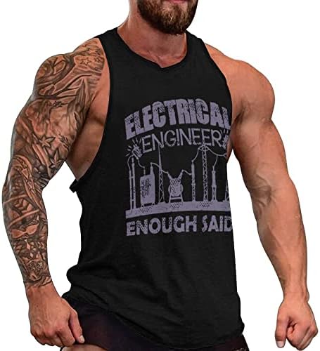 Elektroinženjer muške vježbe Tank Tops rukav teretana Muscle Shirts labave atletske Tees