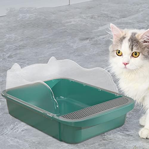 Semi poluzatvorena otvorena gornja kutija za kućne ljubimce toaletna posuda za mačke sa visokim Neljepljivim