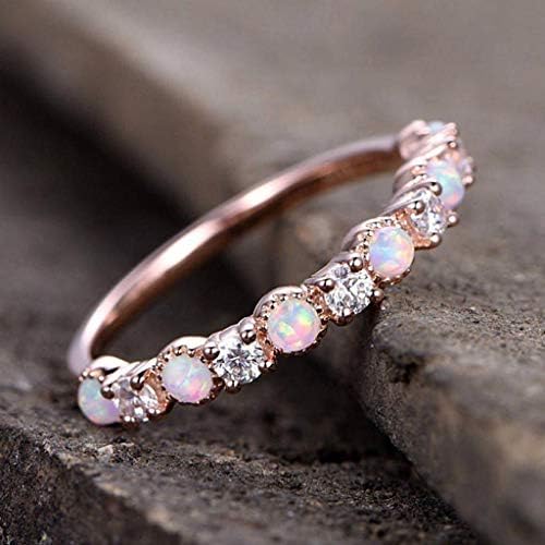 Prstenovi za žene 2023 rođendanski pokloni Nakit Modni Rhinestone Gold Opal prsten temperament