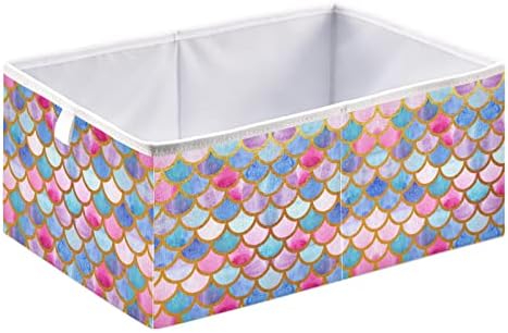 Emelivor Mermaid scale Cube Storage Bin sklopive kocke za odlaganje vodootporna korpa za igračke