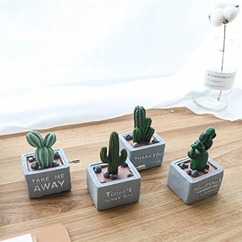 Urtoys 1pcs Creative Nordic Mini Cactus ručna ručna muzička kutija Lijepa kućna stola za obrtni dekor