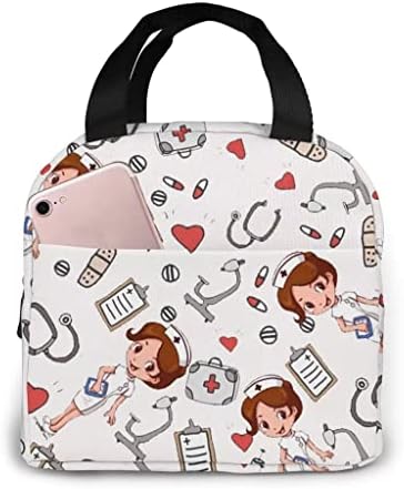 Eodnsofn slatke izolovane torbe za ručak za žene Cartoon Print termo Food Bag Bento kutija za dečiju školsku