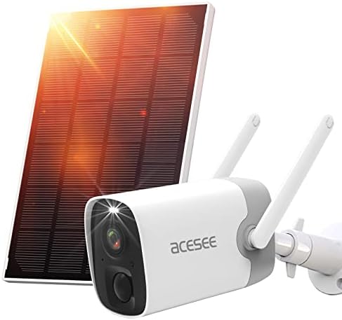 Acesee solarne sigurnosne kamere bežične vanjske, solarne bežične kamere za kućnu sigurnost, WiFi nadzornu kameru