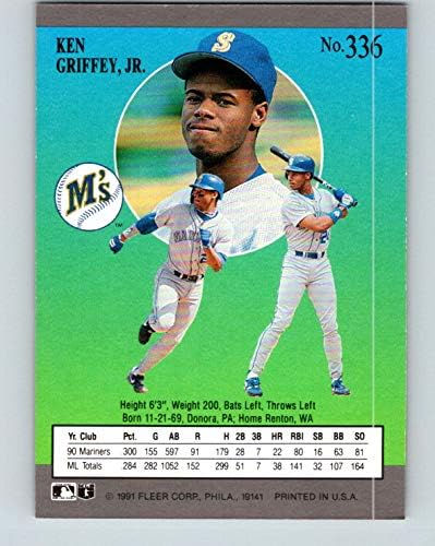 1991 Ultra 336 Ken Griffey Jr. Nm-MT Seattle Mariners Baseball