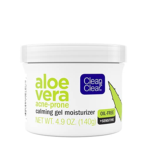 Clean & amp; Clear Aloe Vera umirujući Gel Acne hidratantna krema za lice za kožu sklonu aknama i osjetljivu