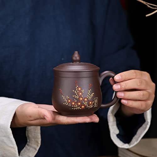 Silin Zisha Teacup 10,8 oz, kineska prazna čajna čajna čaj, finemade čaj za čaj -Zini ljubičasta