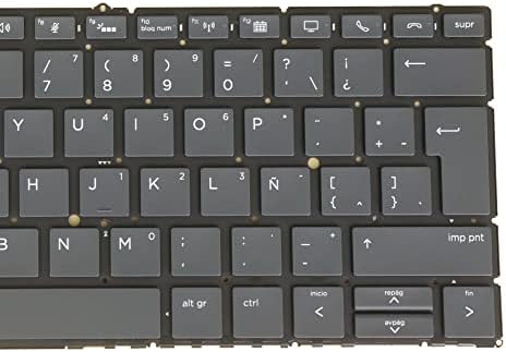 Latinska španska tastatura za HP EliteBook X360 830 G5, X360 830 G6 L40527-161 L56442-161, Crna