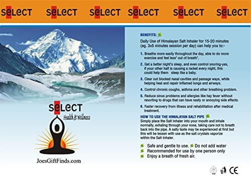 Himalayan ružičasta sol inhalator i 150g ružičaste soli - all-prirodna respiratorna pomoć iz Select Health