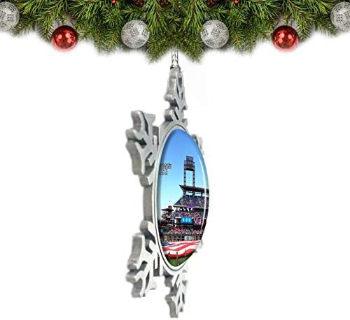 Umsufa USA America Bejzbol Phillies Philadelphia Božić Ornament Tree Decoration Crystal Metal suvenir poklon