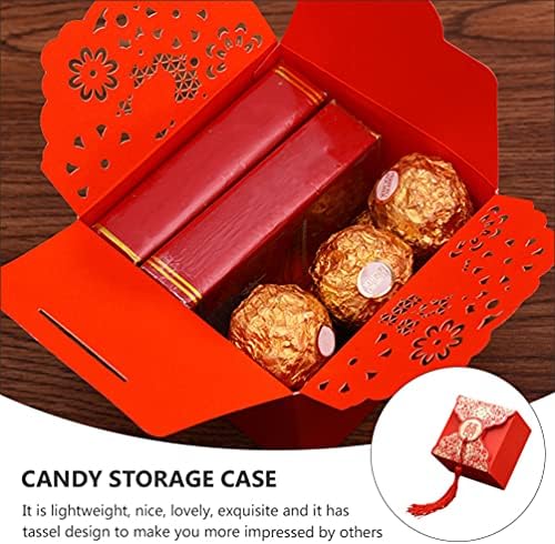 KESYOO 20PCS Vjenčana strana Pokriveri Kineski stil XI CANDY Čokoladni poklon kutije sa resicama