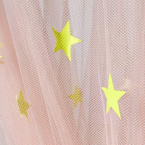 Roze princeza krevet baldahin sa zvijezdama, mreža za komarce za rasadnik, Dječija posteljina, viseća