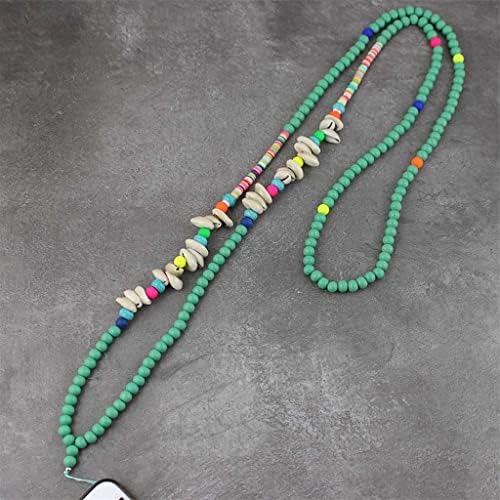 WYKDD zeleno drvo perle lanac Shell ključ lanac lančanik za djevojčice Telefon ogrlica traka za