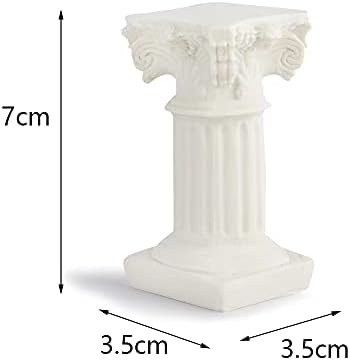 Gisela d Bijeli rimski stubovi grčki stubovi Mini smole ukrasi za kućni dekortualni statua unutarnjeg