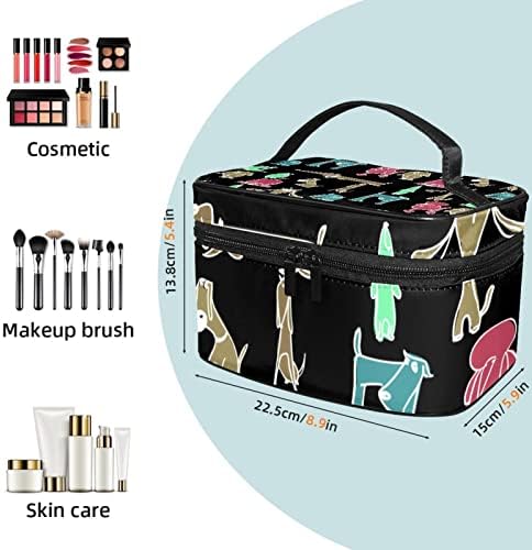 Ručno izvučeno smiješno pse za putni šminka šminker organizator kozmetička torba za kozmetiku, toaletne potrepštine,