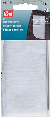 Džepovi sa pantalonama Prym, 16 x 30 cm, bijeli, 2 kom