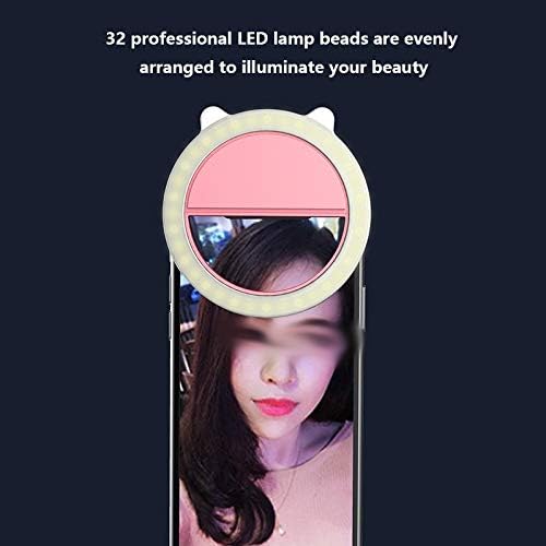EODNSOFN Mini mobilni telefon LED Selfie Light Anchor Beauty Lens Artefakt za prenos uživo okrugli