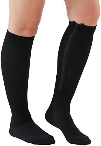 Bocoso 2 pari Medicinski sakupljanje sa kompresijom sa zatvaračem 15-20mmhg za žene i muškarce, čarape za kompresiju