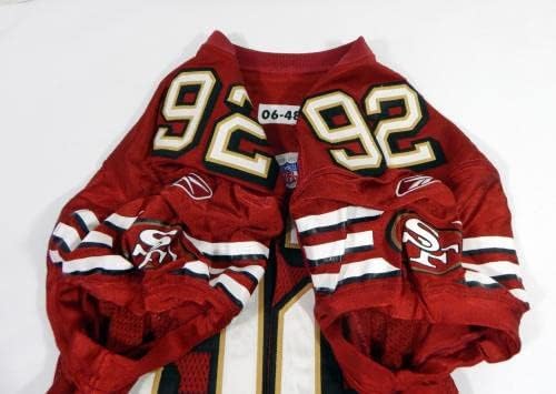 2006 San Francisco 49ers 92 Igra izdana Crveni dres 60. Sea Seas Patch 48 DP30909 - Neposredna NFL igra