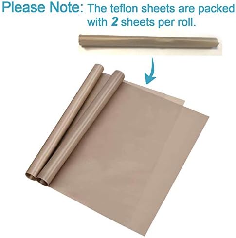 selizo teflonski List od 10 pakovanja za neprijanjajući list za prenos toplote 12 x16 papir