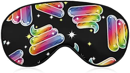 Rainbow Fable Poop Sleep Maska za oči Soft Funny Shade oka Bice za spavanje za spavanje za putovanja