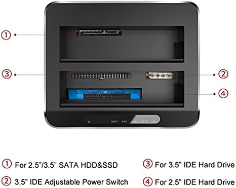 ZCMEB Dual Bay USB 3.0 na SATA IDE eksterni hard disk priključna stanica sa 2-Portnim čitačem