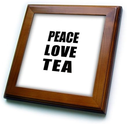 3drose 3D Rose mir ljubav i čaj-stvari koje me čine srećnim-zabavni gurmanski poklon-uokvirena pločica, 8