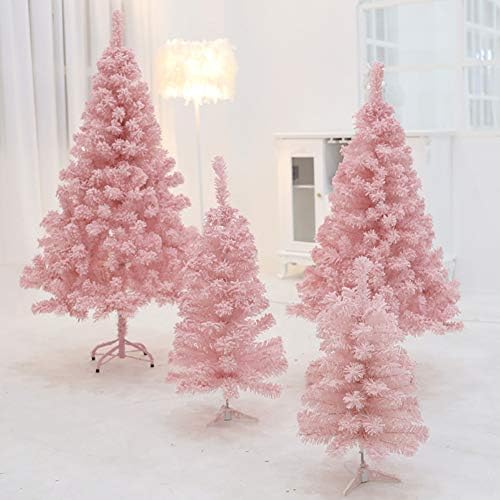 Zpee ružičasta božićno drvce, materijal PVC umjetno šarkeno drvo sa metalnim postoljem Xmas Dekoracija
