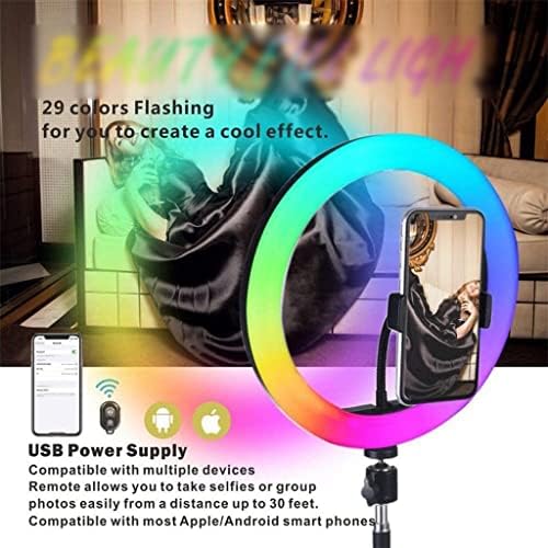 ZCMEB 10 RGB Selfie Ring Light Circle LED lampica zatamnjena lampica Video Trepied Makeup fotografija