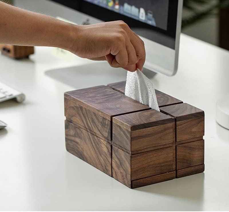 Lukeo Walnut Papir Box Hotel Obiteljski puni drveni tkivo tkivo dnevne sobe Drvena multifunkcionalna kutija za