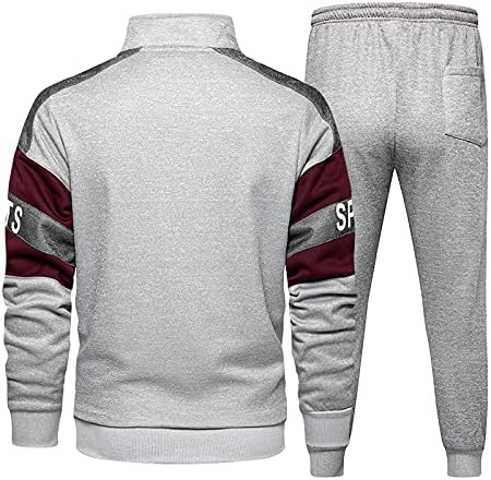 Mens trenerke 2 komada TrackSit Set Solid Boja pune zip jakne i hlače Sportska odjeća za duksere povremena