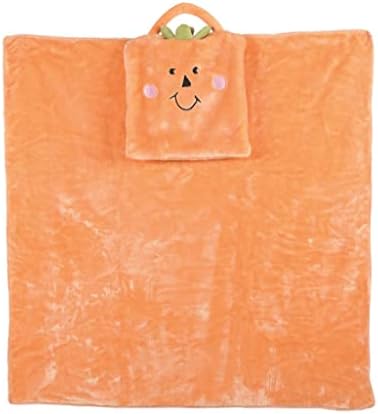 Enesco Izzy i Oliver Baby infant Pumpkin lik Super-meka sklopiva putna deka, narandžasta, 24 x 24 inča