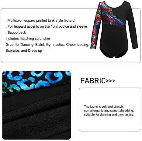 Triko za djevojčice gimnastika Sparkle Leopard Print baletni ples Unitards Outfit Biketard