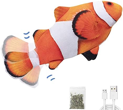 Potaroma Flopping Fish Cat pse igračka i 3 srebrne Catnip loptice