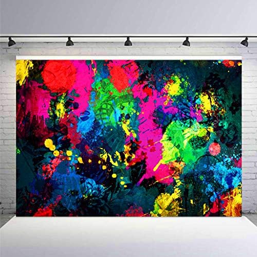 Riyidecor tkanina poliester neonska pozadina omogućava sjaj šarenih grafita apstraktno slikarstvo fotografija