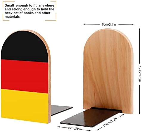 Zastava Njemačke drveni držači za knjige trendi ukrasni stalak za knjige za police za dom i ured