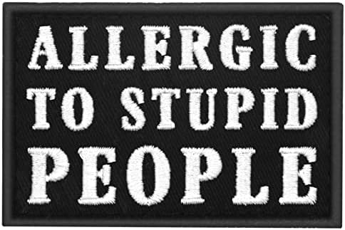 Embtao alergični na glupi ljudi zakrpa zakrpa zastite taktičke značke vezeni priključeni pričvršćivač