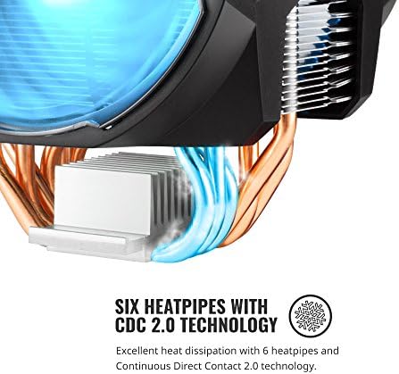 Cooler Master MasterAir MA610P RGB CPU vazdušni hladnjak, 6 CDC 2.0 toplotne cevi, aluminijumske peraje,