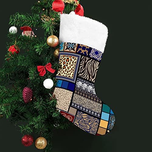 Boho stil etnički motivi personalizirani božićni čarapa Početna Xmas Tree Kamin Viseće ukrase