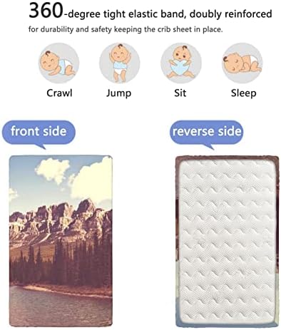 Planinski tematski plahte, prenosni mini krevetići ultra mekani madrac madrac sa krevetom ili kreveta