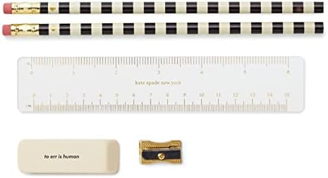 Kate Spade New York olovka, uključujući 2 olovke, oštrice, gumicu i ravnalo, patentno torbice za