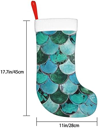 Austenstern božićne čarape plava sirena rep viseći dvostrani kamin viseći čarape
