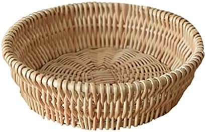 Xbwei okrugla Wicker Basket Home Decoras Ručno tkani alati Plod kruha Skladištenje