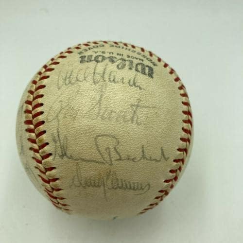 1965. Chicago Cubsov tim potpisao je bejzbol vintage Wilson Ernie banke JSA COA - autogramirani