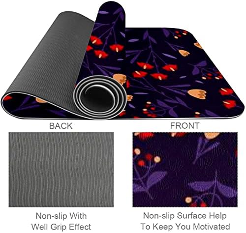 Siebzeh Flower Red Print Premium Thick Yoga Mat Eco Friendly Rubber Health & amp; fitnes non Slip Mat za sve