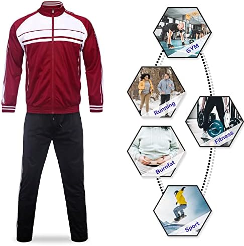Wearlink muške trakne s dugim rukavima trčanje jogging odijelo dukserice 2 komada track jakna