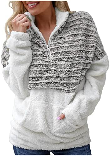 Ženski kravlje vrat vrhovi patentnih rukava šivanje dugih rukava zagrijavajući tople džemper pulover